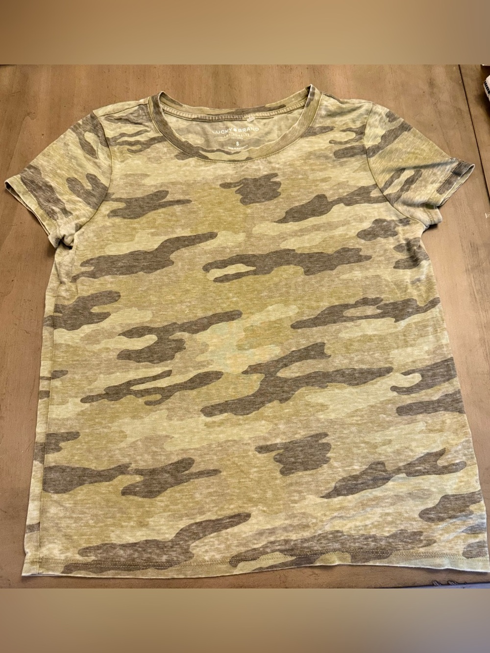 Lucky Brand Women’s Camo Short-Sleeve Tee